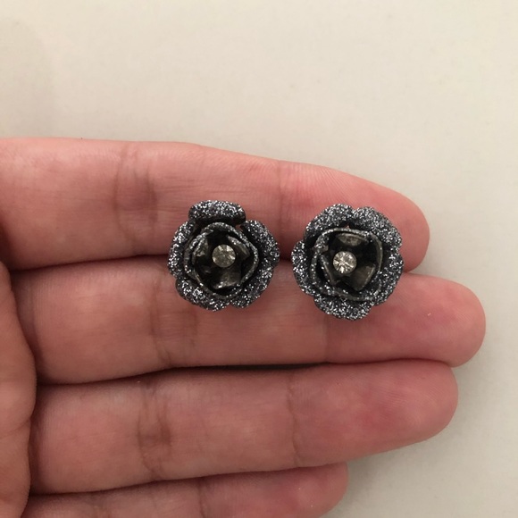 Betsey Johnson Rose Bud Stud Earrings - Picture 3 of 5